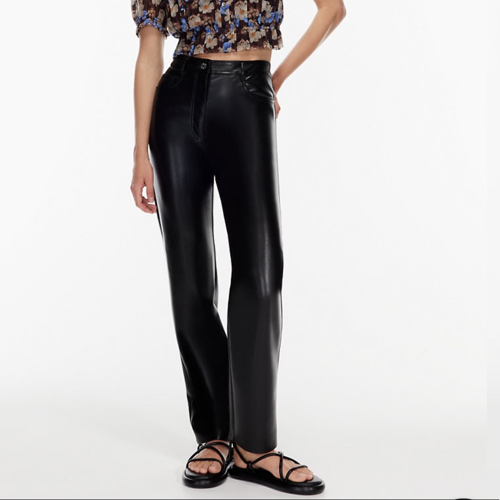 NEW Aritzia High Waisted Vegan Leather Melina Pants